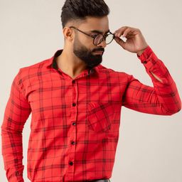 SURHI Smart Tartan Checked Formal Shirt-image-6