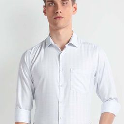 Arrow Auto Press Checked Pure Cotton Twill Autopress Formal Shirt-image-27