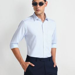 Arrow Checked Cotton Spread Collar Formal Shirt-image-39