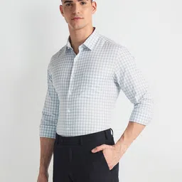 Arrow Tartan Checked Cotton Formal Shirt-image-19