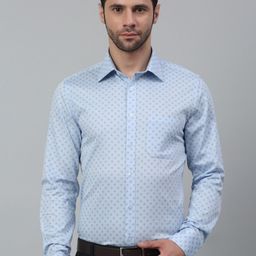 MUTAQINOTI Comfort Micro Ditsy Printed Cotton Formal Shirt-image-56