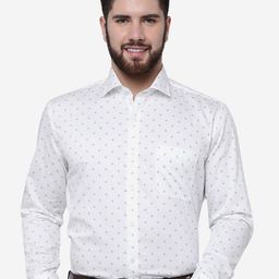 JADE BLUE Men Printed Cotton Opaque Formal Shirt-image-66