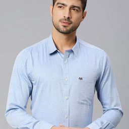 Thomas Scott Classic Slim Fit Self Design Pure Cotton Formal Shirt-image-19