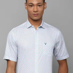 Allen Solly Slim Fit Micro Ditsy Printed Pure Cotton Formal Shirt-image-74
