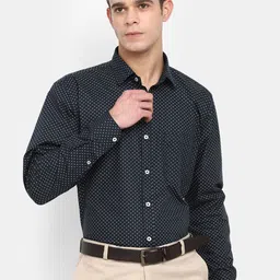 J White by Vmart Classic Micro Ditsy Printed Cotton Formal Shirt-image-75