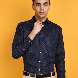 V-Mart Micro Ditsy Printed Opaque Cotton Formal Shirt-image-95