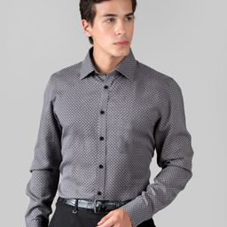 MUTAQINOTI Comfort Opaque Micro ditsy Printed Cotton Formal Shirt-image-77