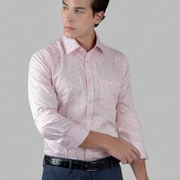 MUTAQINOTI Comfort Micro Ditsy Opaque Printed Cotton Formal Shirt-picture-8