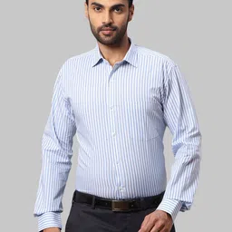 Park Avenue Slim Fit Striped Cotton Formal Shirt-image-58