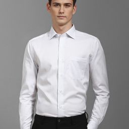 Louis Philippe Men Classic Spread Collar Vertical Striped Cotton Formal Shirt-picture-14