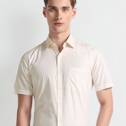 Arrow Micro Checks Twill Pure Cotton Formal Shirt-image-20