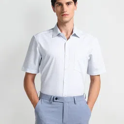 Arrow Checked Pure Cotton Formal Shirt-picture-37