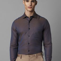 Louis Philippe Classic Fit Printed Pure Cotton Formal Shirt-image-50