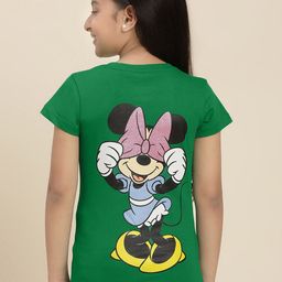 Kids Ville Girls Minnie Mouse Printed Round Neck Short Sleeves Cotton Regular T-shirt-image-56