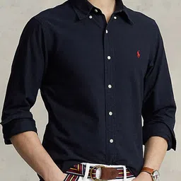 Polo Ralph Lauren Men Button-Down Collar Solid Cotton Casual Shirt-image-69