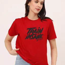 Leotude Typography Printed Applique Boxy T-shirt-picture-57
