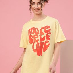 Globus Typography Printed Drop Shoulder  Boxy Cotton T-shirt-picture-19