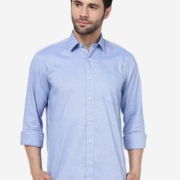 JADE BLUE Slim Fit Long Sleeves Pure Cotton Casual Shirt-image-86