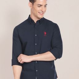 U.S. Polo Assn. Button-Down Collar Slim Fit Pure Cotton Shirt-image-77