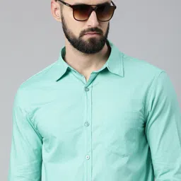 THE SOUL PATROL Spread Collar Regular Fit Opaque Cotton Casual Shirt-image-37