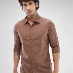 SPYKAR Men Slim Fit Solid Opaque Casual Shirt-image-34