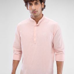 SPYKAR Men Slim Fit Opaque Solid Mandarin Collar Casual Shirt-image-40