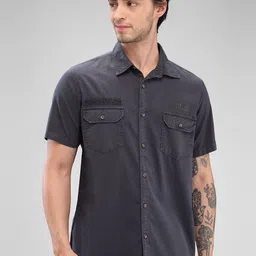 SPYKAR Men Solid Slim Fit Opaque Casual Shirt-image-89