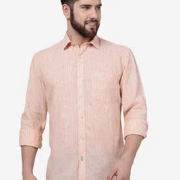 JADE BLUE Spread Collar Slim Fit Cotton Casual Shirt-image-76