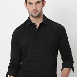 Mufti Slim Fit Opaque Cotton Casual Shirt-image-71