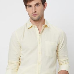 Mufti Spread Collar Slim Fit Opaque Casual Shirt-picture-34