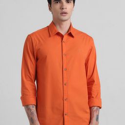 Jack & Jones Slim Fit Spread Collar Casual Shirt-image-7