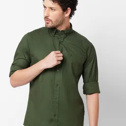 GIORDANO Slim Fit Button-Down Collar Cotton Casual Shirt-image-106