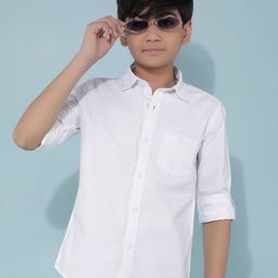 Crimsoune Club Boys Classic Slim Fit Opaque Casual Shirt-image-41