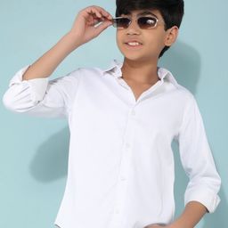 Crimsoune Club Boys Classic Slim Fit Opaque Casual Shirt-image-42