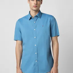 Van Heusen Sport Slim Fit Spread Collar Short Sleeves Cotton Casual Shirt-image-73