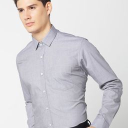 Stori Spread Collar Cotton Formal Shirt-image-57