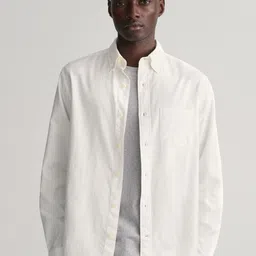 GANT Solid Button Down Regular Fit Shirt-picture-18