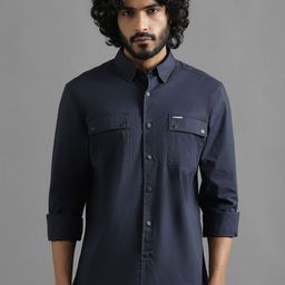 Royal Enfield Spread Collar Cotton Casual Shirt-picture-5