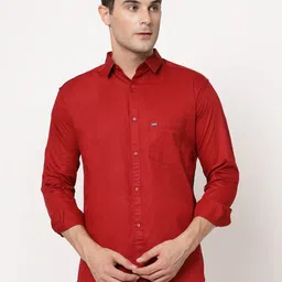 ADWYN PETER Spread Collar Cotton Casual Shirt-image-83