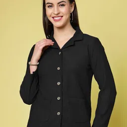 plusS  Spread Collar Regular Fit Casual Shirt-image-20