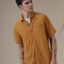WROGN Spread Collar Short Sleeves Casual Shirt-image-9