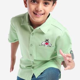BONKIDS Boys Standard Spread Collar Cotton Casual Shirt-image-8