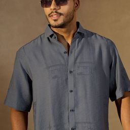 DENNISON Self Design Embroidered Smart Casual Shirt-picture-12