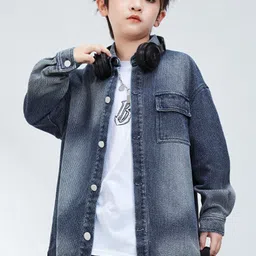 LULU & SKY Unisex Kids Faded Opaque Casual Shirt-picture-45