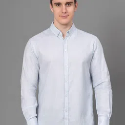 Red Tape Button-Down Collar Cotton Canvas Casual Shirt-image-46