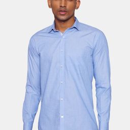 Wintage Men Blue Opaque Pure Cotton Casual Shirt-image-57
