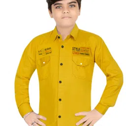 BAESD Boys Comfort Spread Collar Full Sleeves Chest Pocket Cotton Shirt-image-45