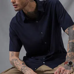 WROGN Comfort Spread Collar Opaque cotton Casual Shirt-image-20