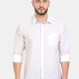 VUDU Men Comfort Fit Spread Collar Solid Cotton Casual Shirt-picture-16