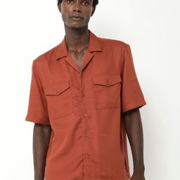 RARE RABBIT Comfort Boxy Cuban Collar Shirt-image-62